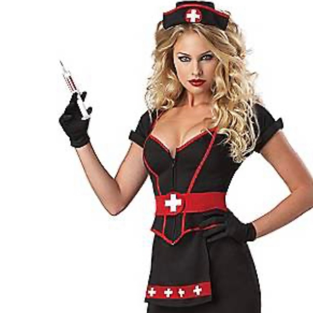 Spirit Halloween cardiac arrest costume.
